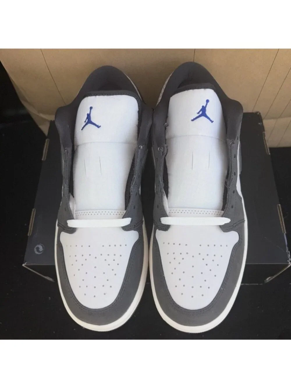 NEW Nike Air Jordan 1 Low SE V2 Silver Elephant IU2268-100 Men's Size 12.5